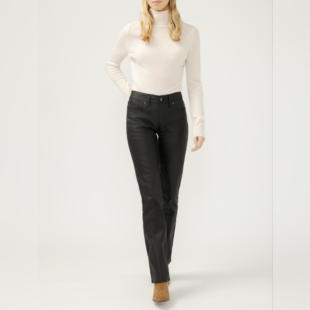 Silver Suki Slim Boot Coated Jean NWT